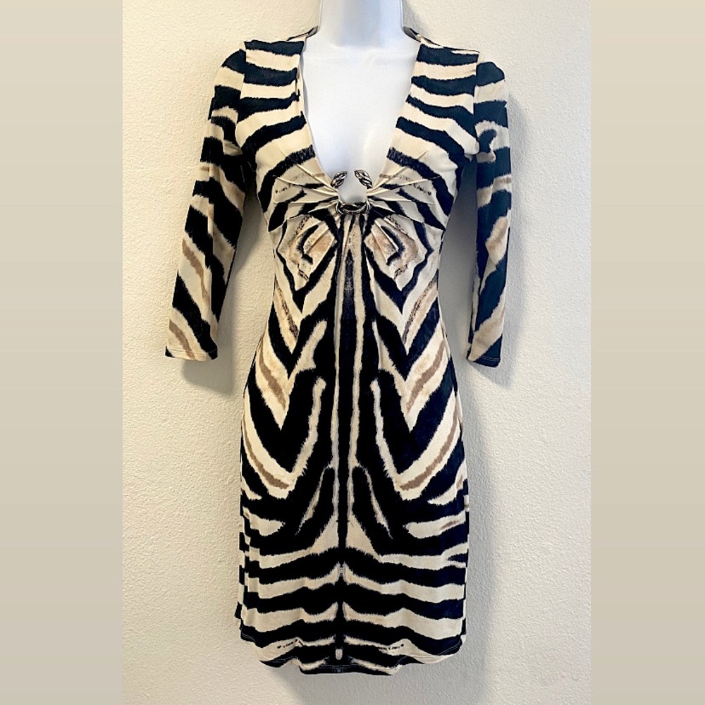 AUTHENTIC Roberto Cavalli animal print mini dress size 38